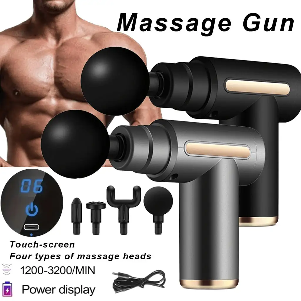 Mini Cordless Muscle Massage Gun – Portable Handheld Deep Tissue Electric Massager for Full Body, Back & Post-Workout Recovery (Type-C Rechargeable)