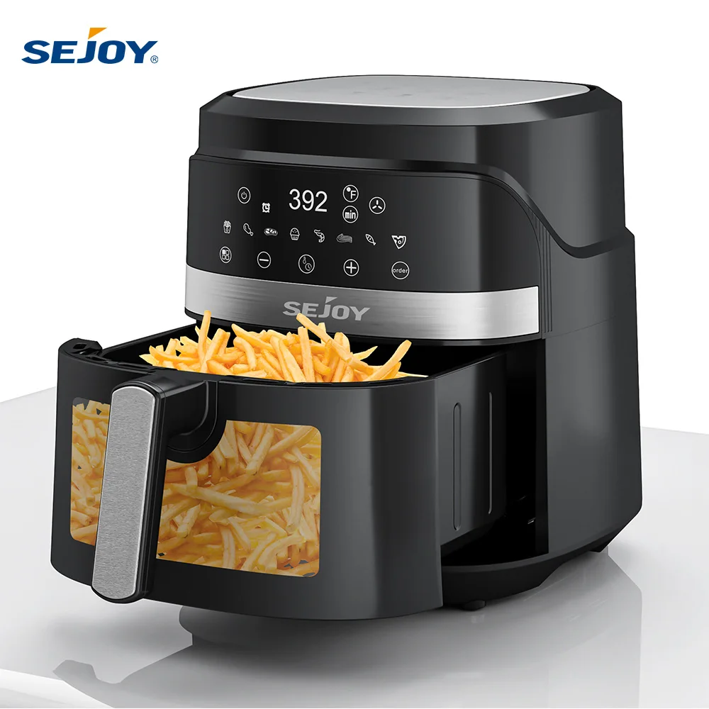 SEJOY 8-in-1 Air Fryer 6 Qt | Digital Air Fryer with Premium Ceramic Coating, 1500W Precise Heating for Air Fry, Roast, Bake, and Dehydrate